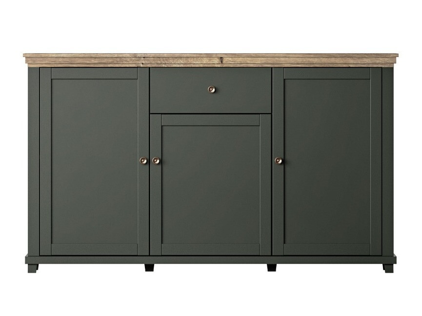Komód Tolnue 106 (Sötétzöld + Lefkas tölgy)