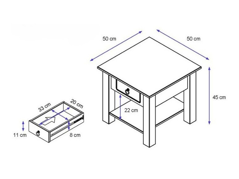 Kisasztal Denton 121 (Fehér)