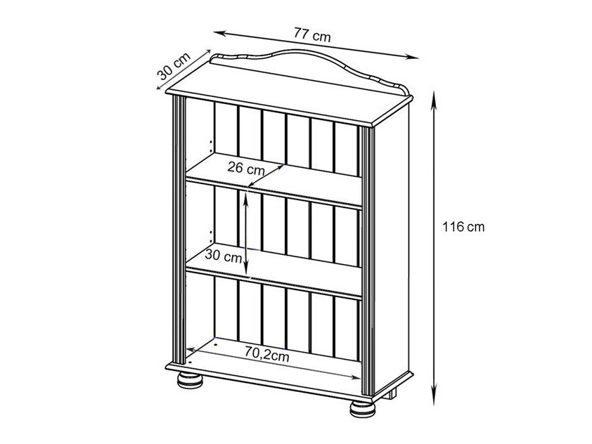 Könyvespolc Fenlaru 100 (Fehér)