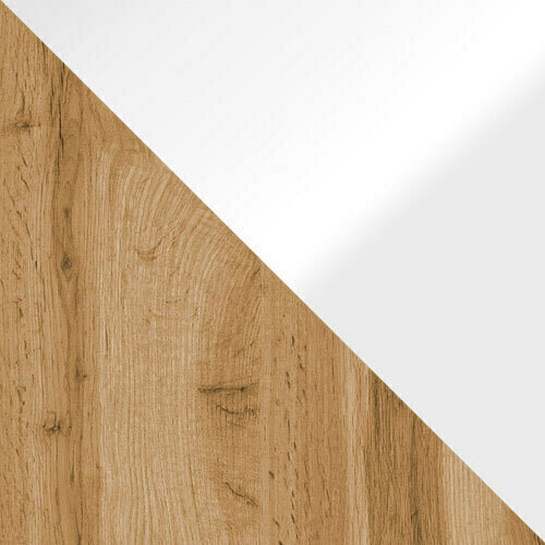 Komód Sarasota 127 (Wotan tölgy + Fényes fehér)