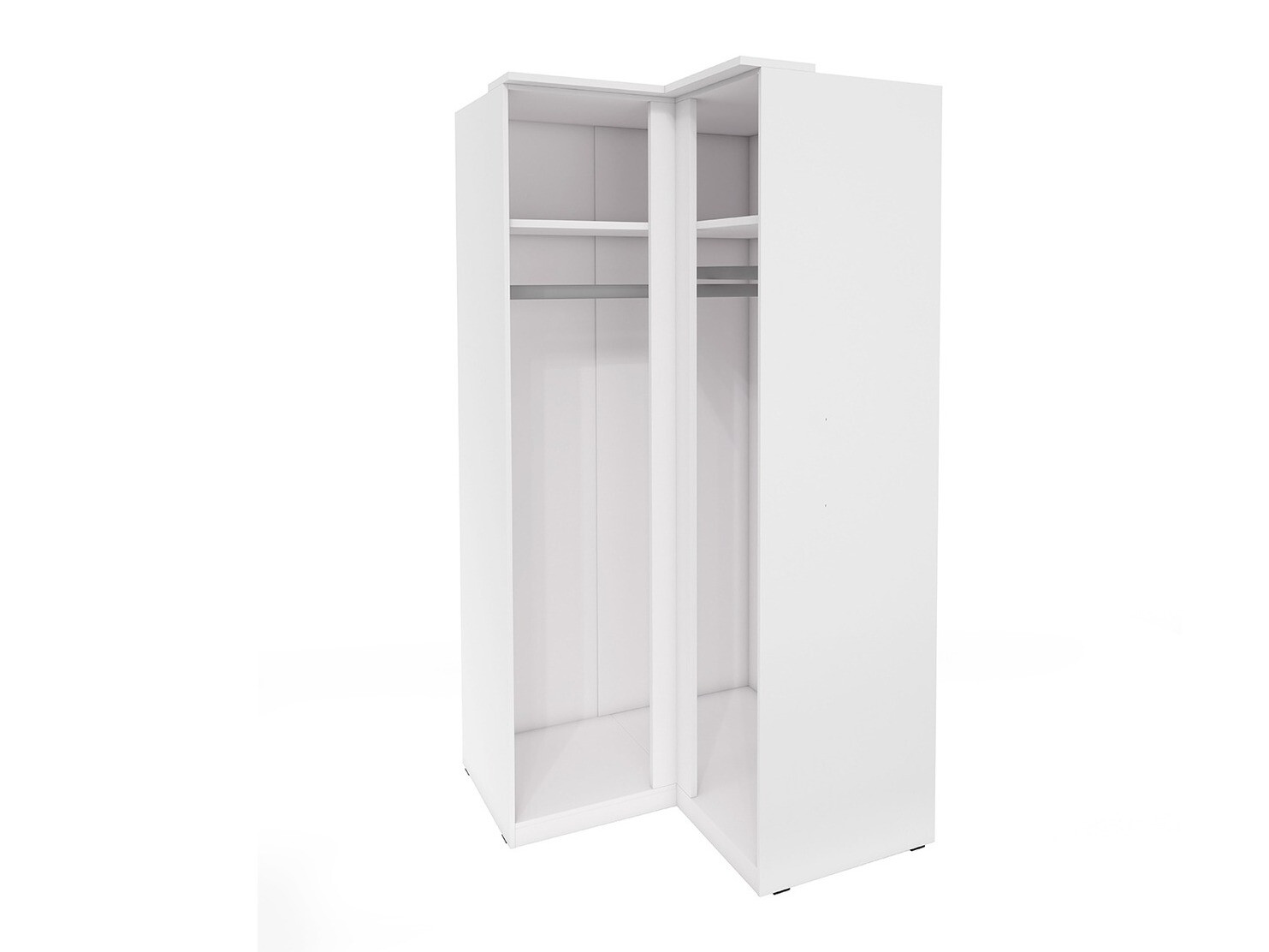 Sarokszekrény Tenodea 105 (Fehér + Fényes fehér)