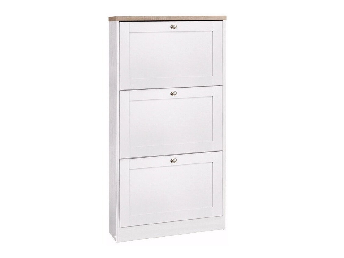 Cipőtároló Cirtene 101 (Fehér + Tölgy)