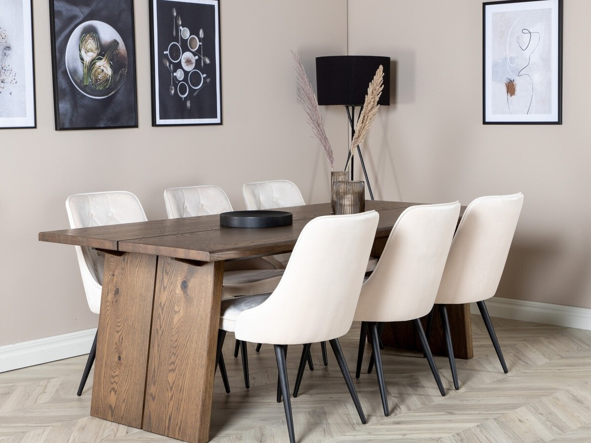 Étkezőgarnitúra Dallas 1807 (Fekete + Bézs)