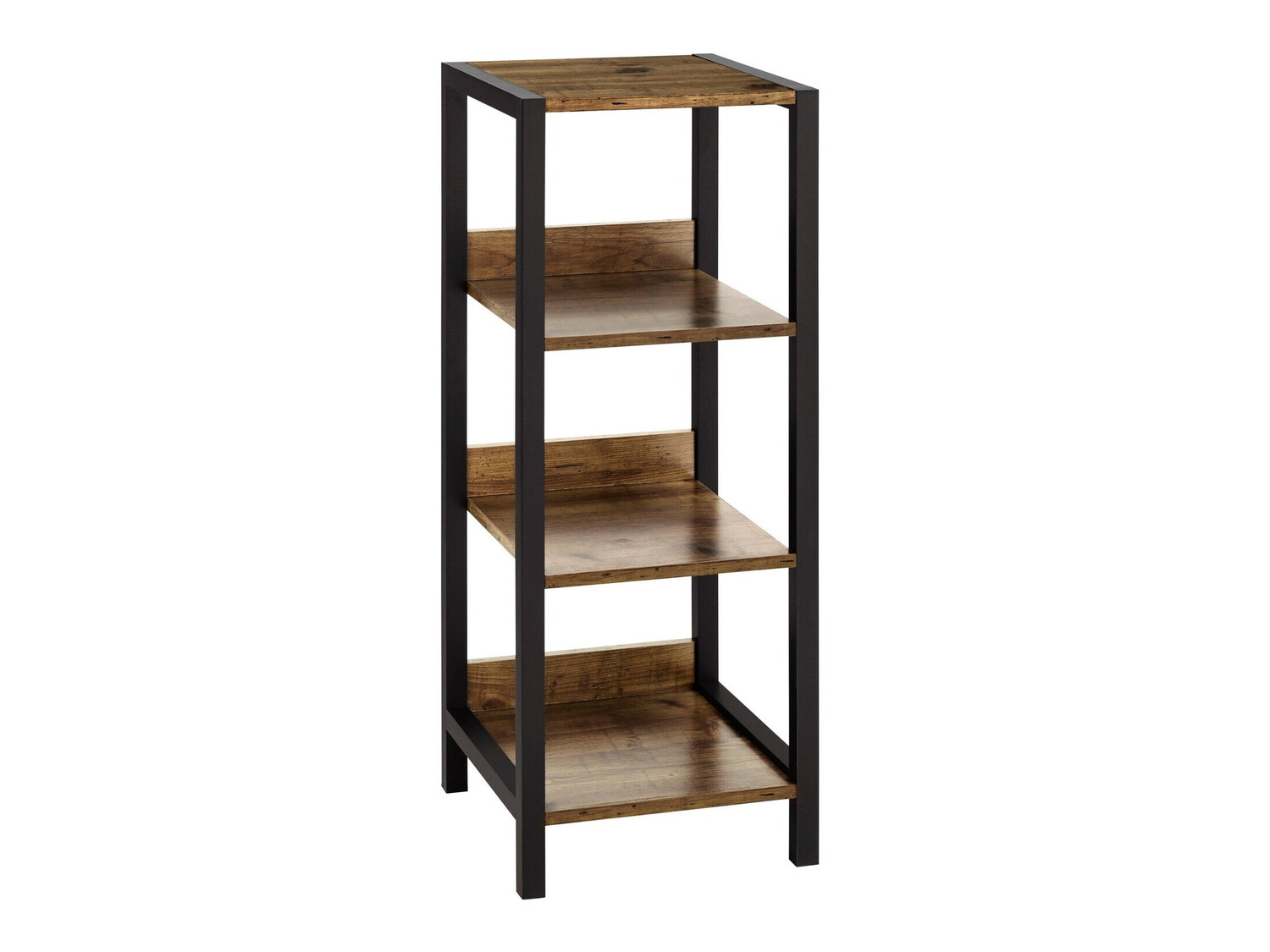 Könyvespolc Larnovo 107 (Sötét tölgy + Fekete)