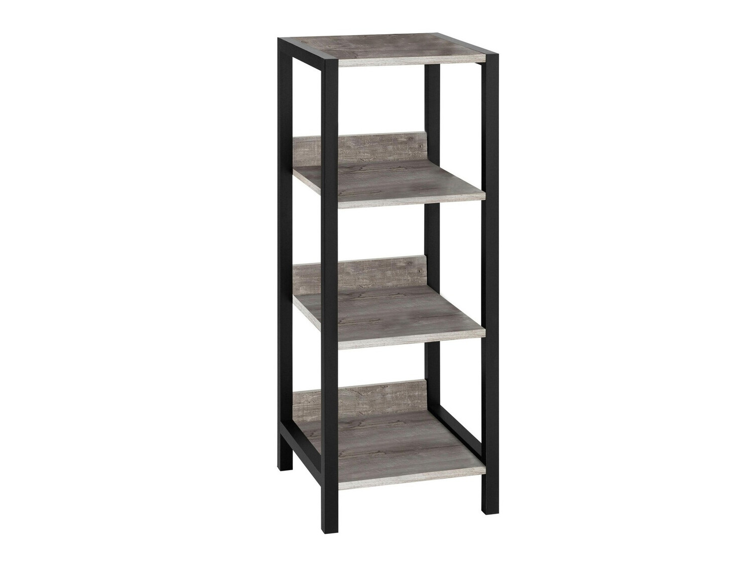 Könyvespolc Larnovo 107 (Szürke tölgy + Fekete)