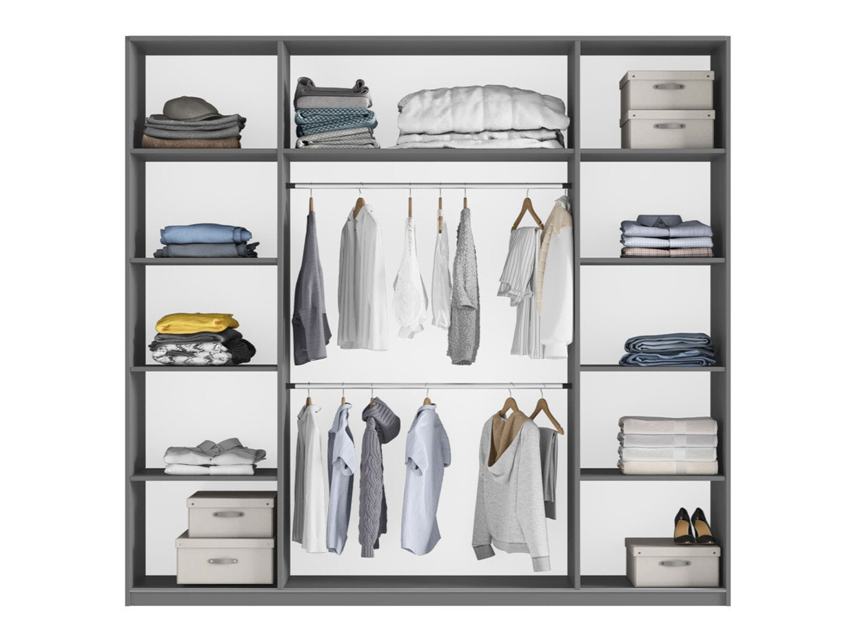 Gardróbszekrény Honolulu 131 (Grafit)