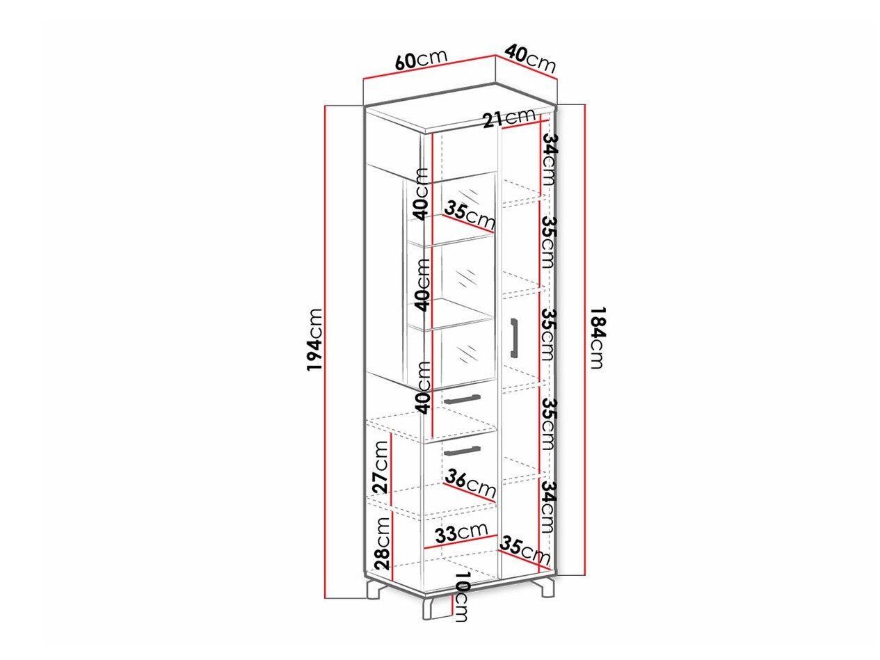 Könyvespolc Omaha S103 (Fehér + Világos tölgy)