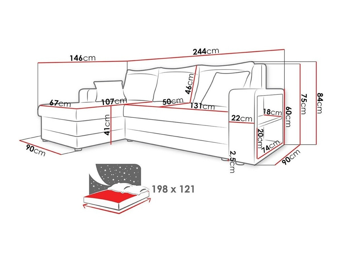 Sarokkanapé Comfivo 153 (Kronos 09 + Senegal 818)
