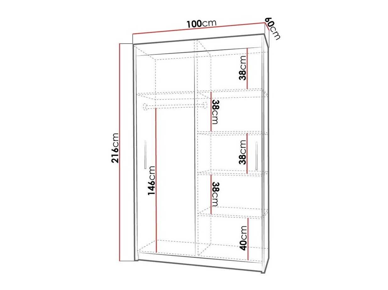 Gardróbszekrény Toledo 108 (Fehér)