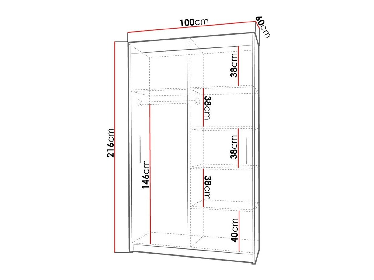 Gardróbszekrény Toledo 108 (Sonoma tölgy)