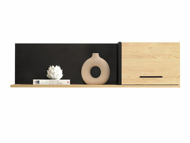 Polc Omaha S111 (Fekete + Világos tölgy)