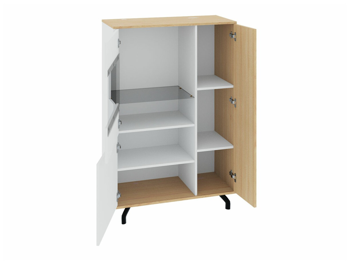 Szekrény Omaha S105 (Fehér + Világos tölgy)