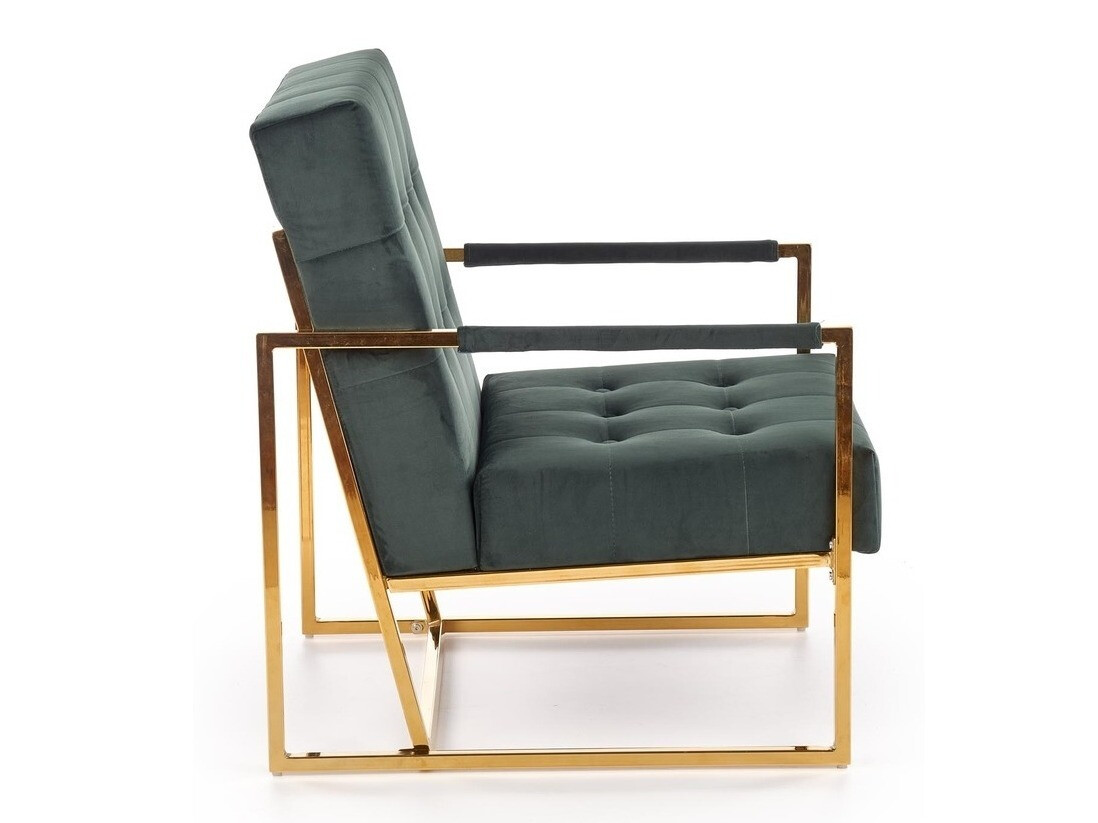Fotel Houston 886 (Sötétzöld + Aranysárga)