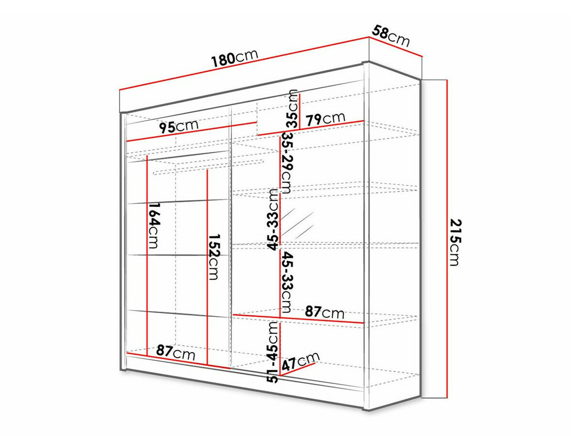 Gardróbszekrény Closico 142 (Fehér + Sonoma tölgy)
