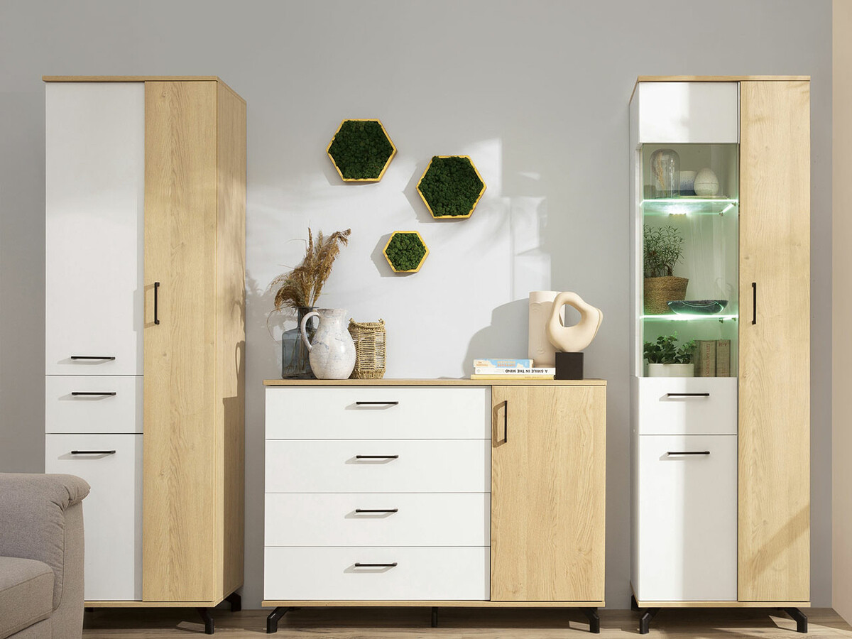 Nappali szett Omaha S117 (Fehér + Világos tölgy)