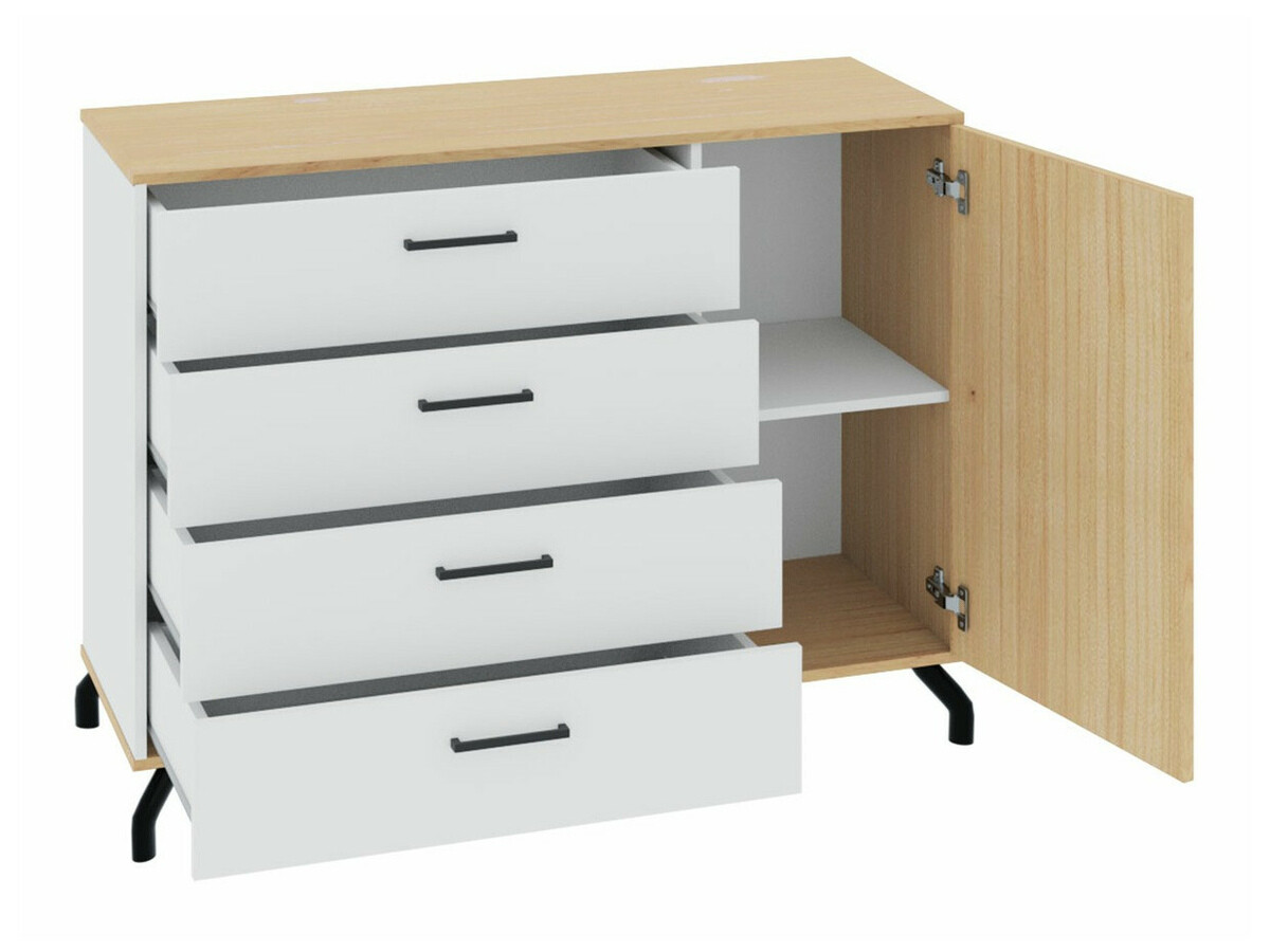 Nappali szett Omaha S117 (Fehér + Világos tölgy)