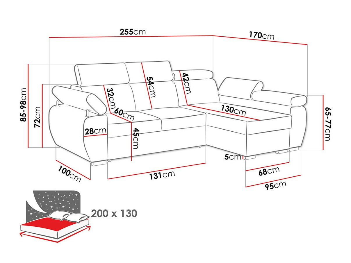Sarokkanapé Columbus 132 (Kronos 22)