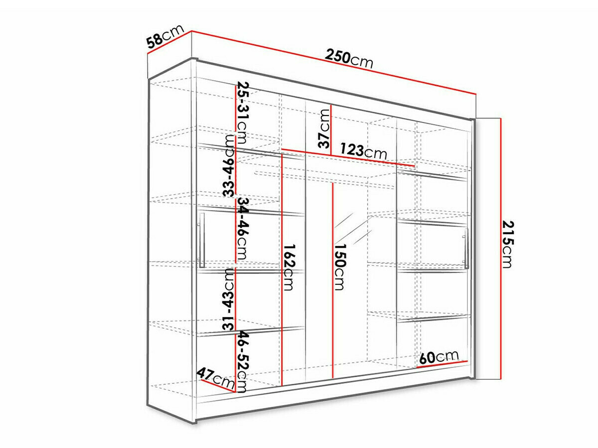 Gardróbszekrény Closico Ordo VI (Fehér)
