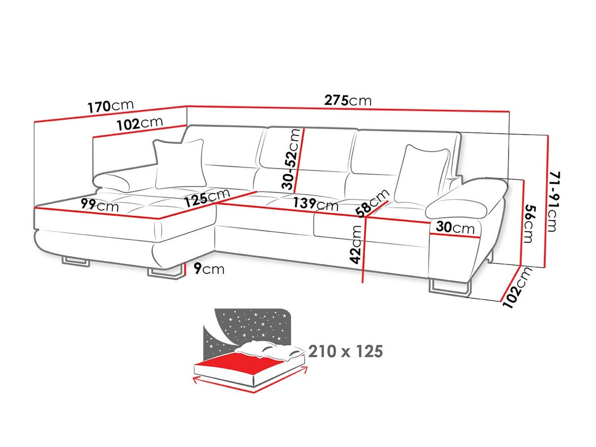 Sarokkanapé Comfivo 192 (Uttario Velvet 2979 + Senegal 825)
