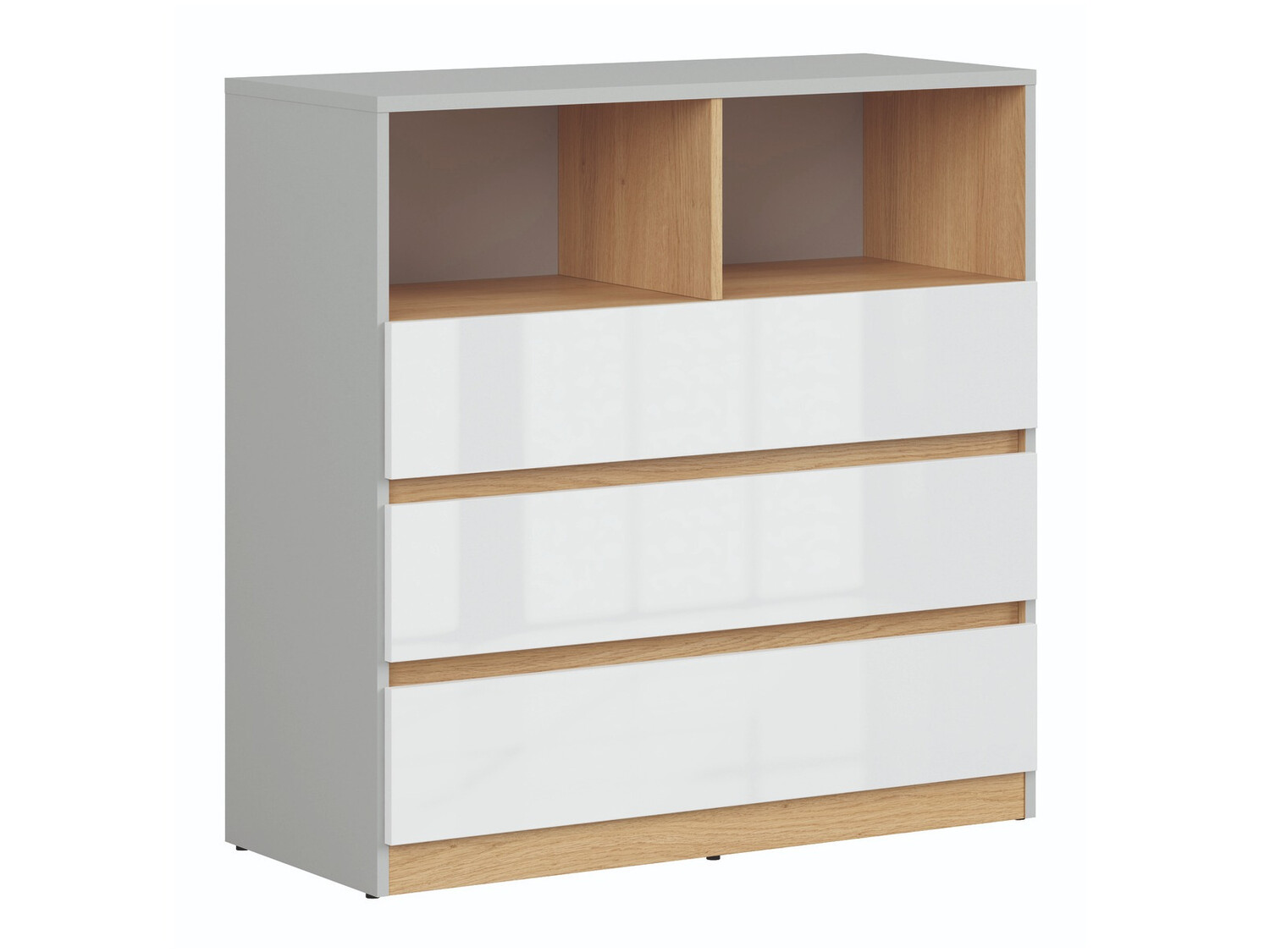 Komód Nuevaru 102 (Fényes fehér)