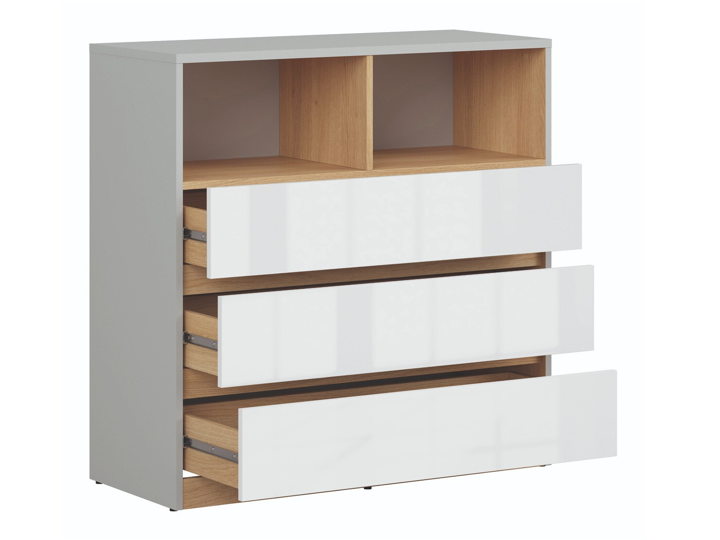 Komód Nuevaru 102 (Fényes fehér)