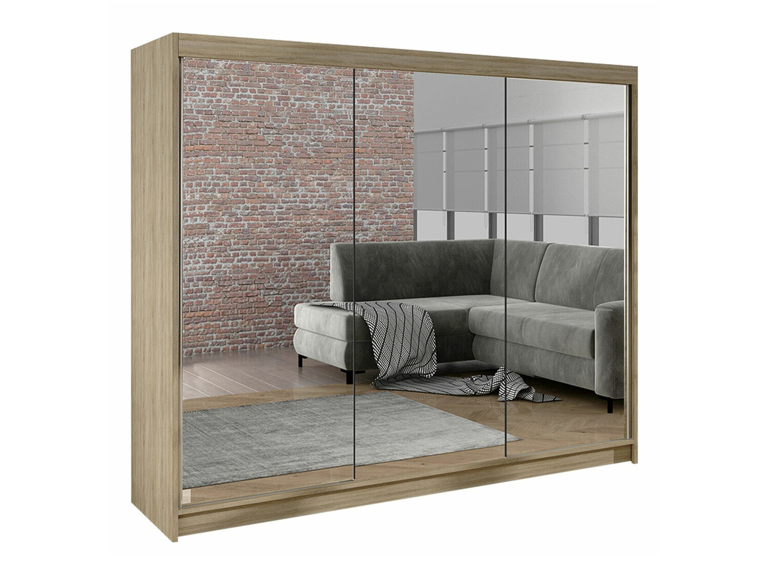 Gardróbszekrény Closico Durion III (Sonoma tölgy)