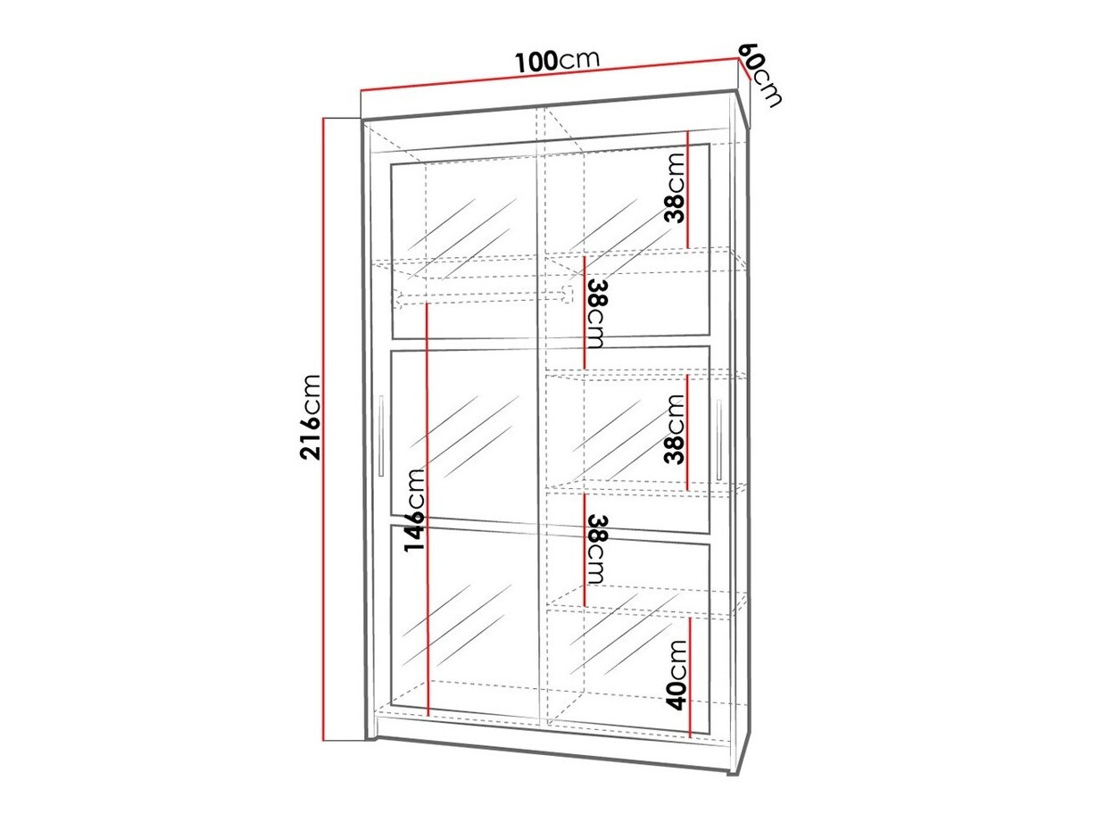 Gardróbszekrény Toledo 101 (Sonoma tölgy)