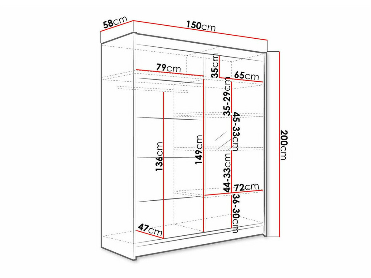 Gardróbszekrény Closico 143 (Sonoma tölgy)