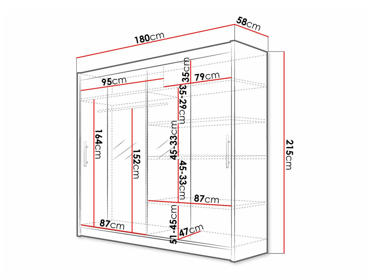 Gardróbszekrény Closico Pallor II (Fehér)