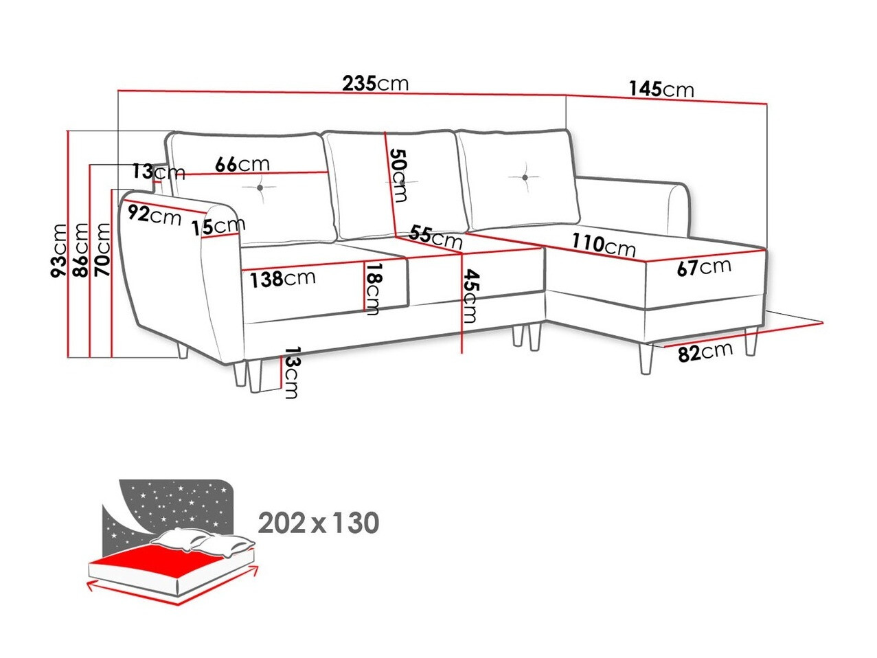 Sarokkanapé Muncie 105 (Lux 02)