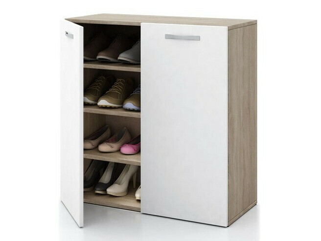 Cipőtároló Portland 206 (Sötét Sonoma tölgy + Fehér)