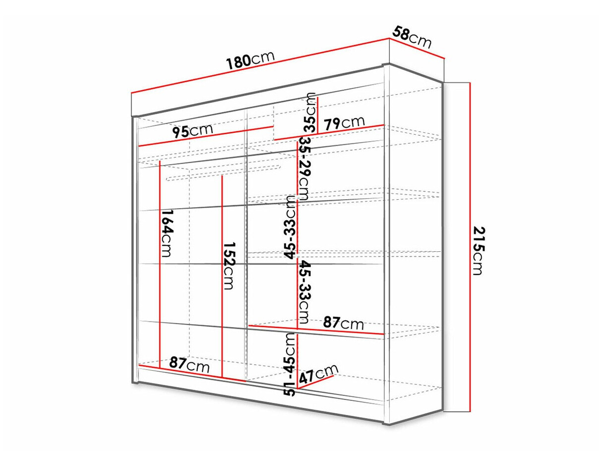 Gardróbszekrény Closico Cavaris IV (Fehér)