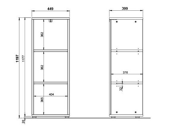 Könyvespolc Eliromo 100 (Grafit)