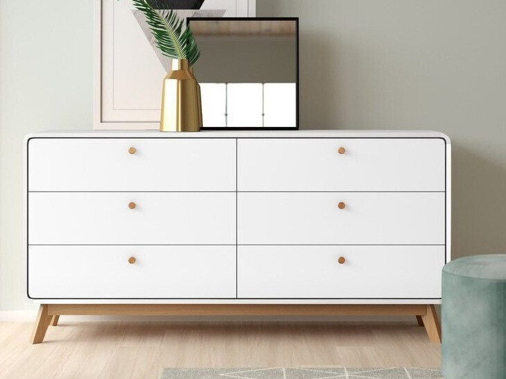 Komód Elbtena 101 (Fehér + Tölgy)