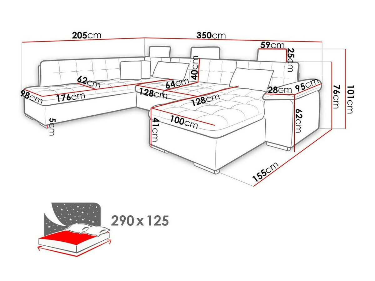 Sarokkanapé Comfivo 127 (Jobbos)