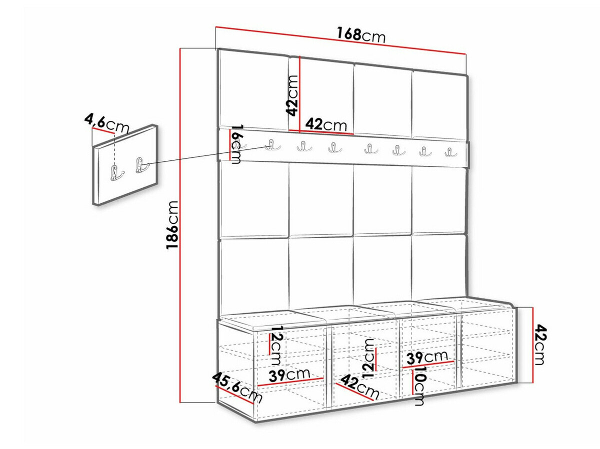 Előszoba garnitúra Hartford 268 (Manila 26)