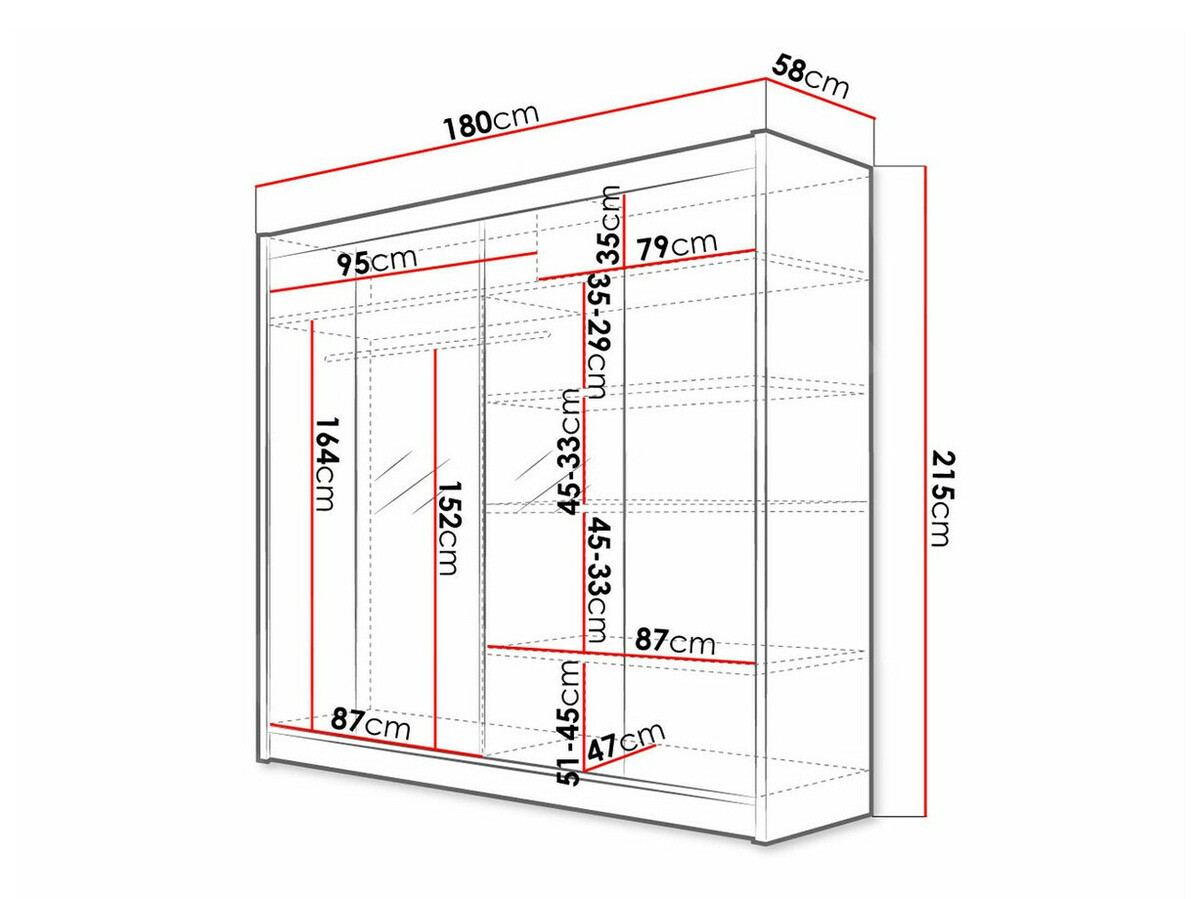 Gardróbszekrény Closico 138 (Fehér + Sonoma tölgy)