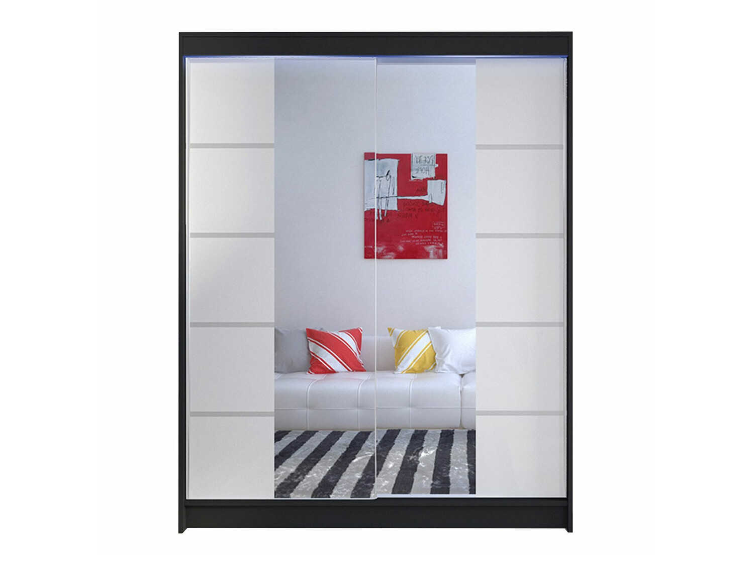 Gardróbszekrény Closico Vastor V (Fekete + Fehér)