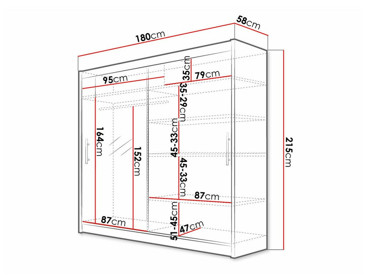 Gardróbszekrény Closico 107 (Fehér)