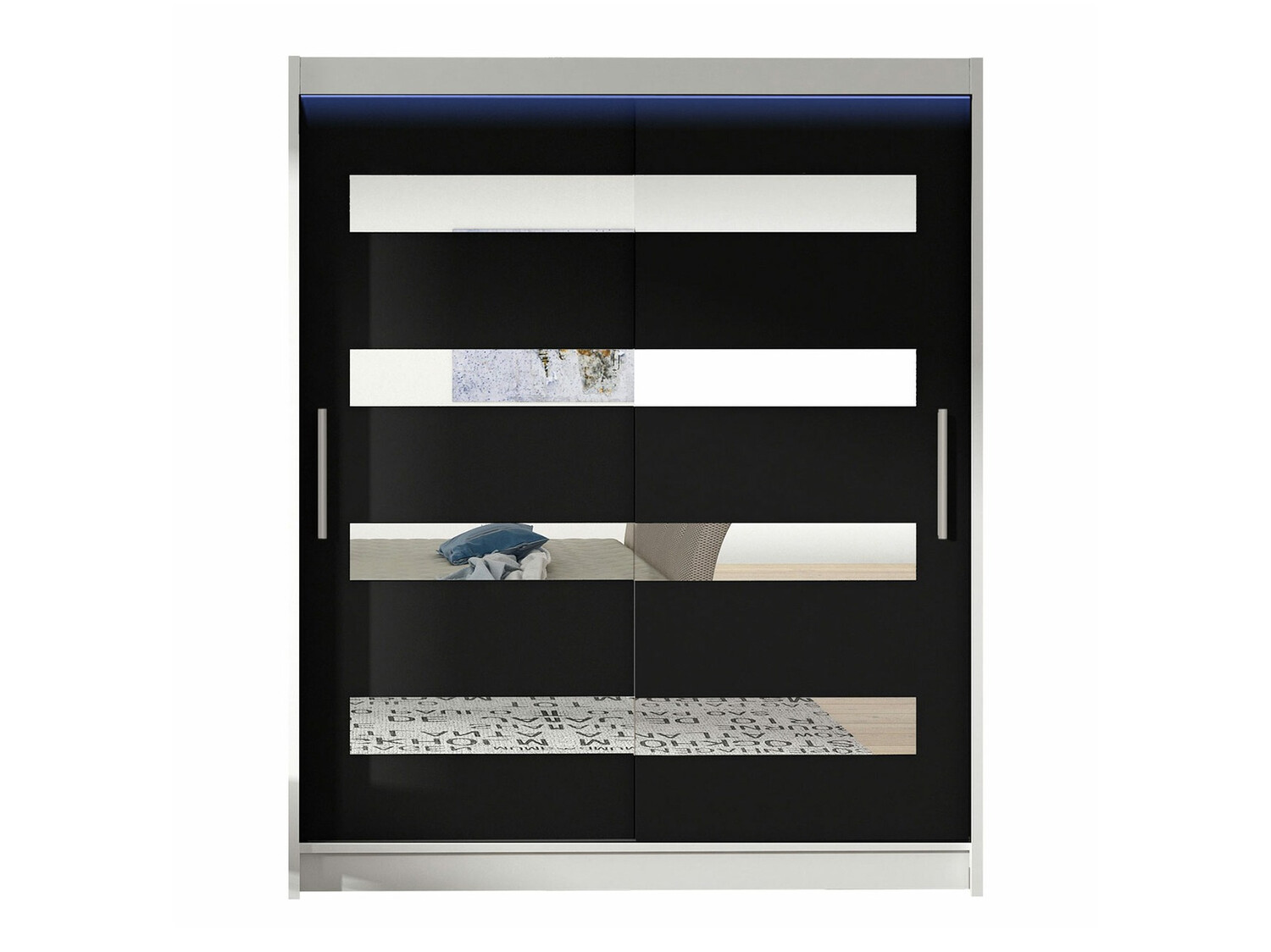 Gardróbszekrény Closico Camera XIII (Fehér + Fekete)