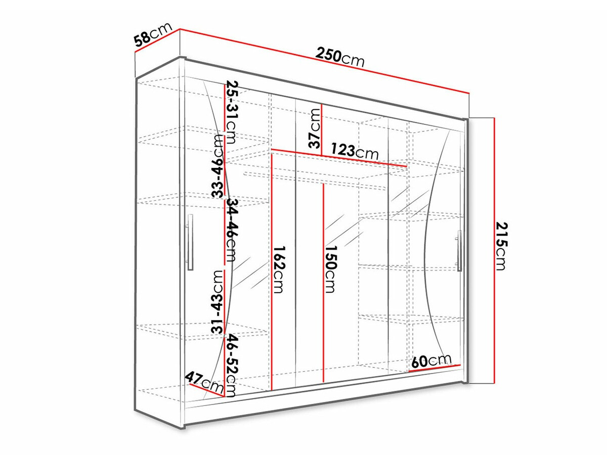 Gardróbszekrény Closico Ordo IV (Fehér)