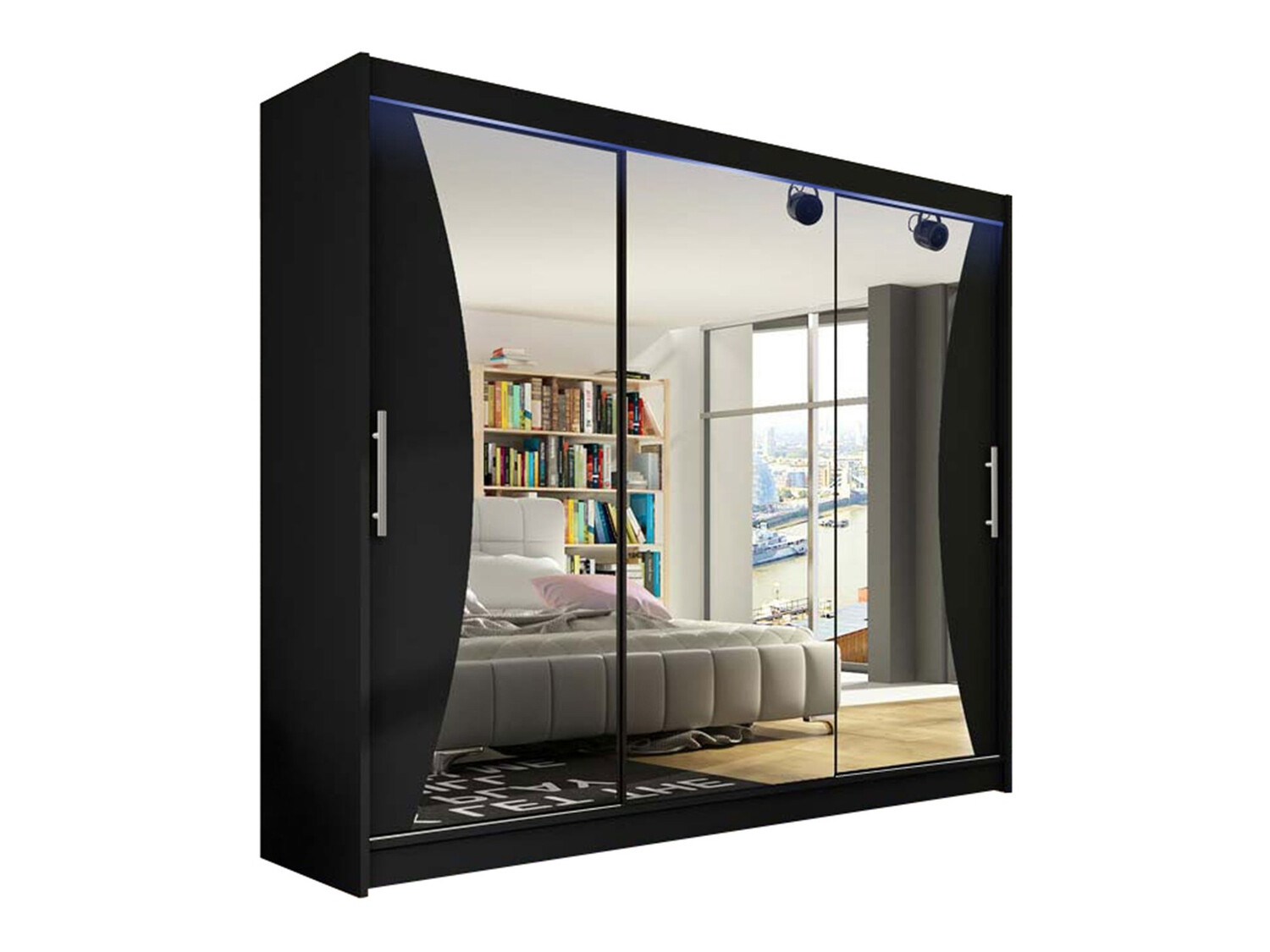 Gardróbszekrény Closico Ordo IV (Fekete)