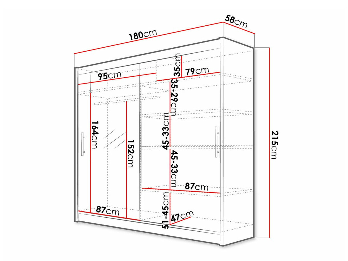 Gardróbszekrény Closico Pallor VI (Fehér)