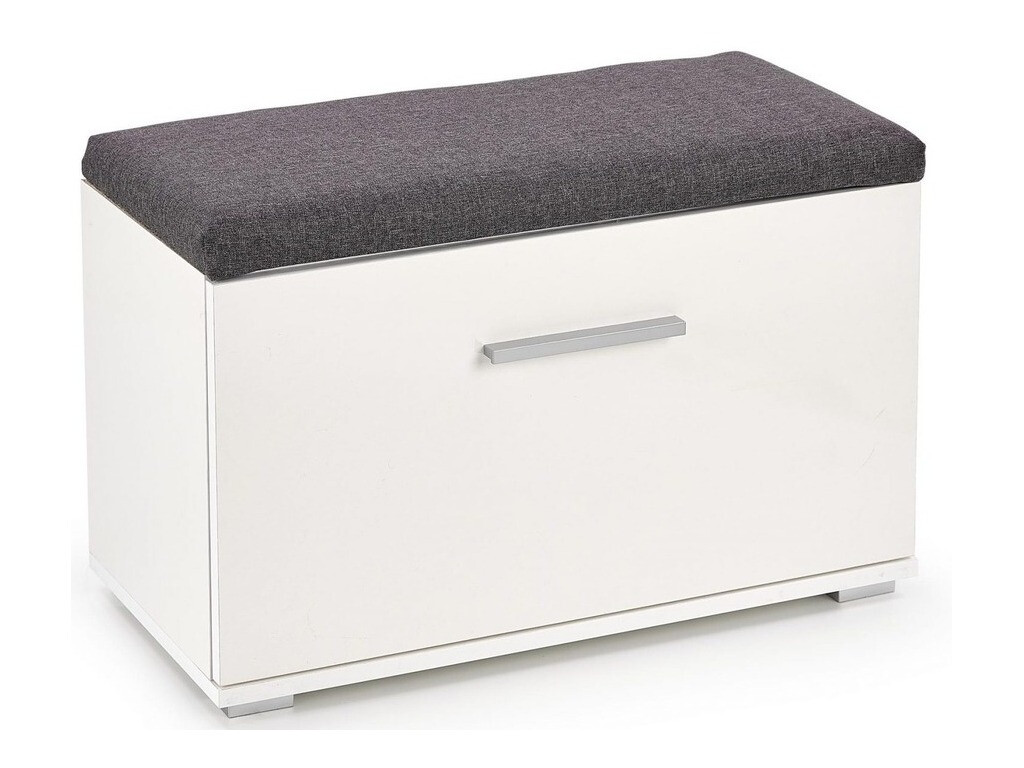 Cipőtároló Cirveso 117 (Fehér + Fényes fehér + Szürke)