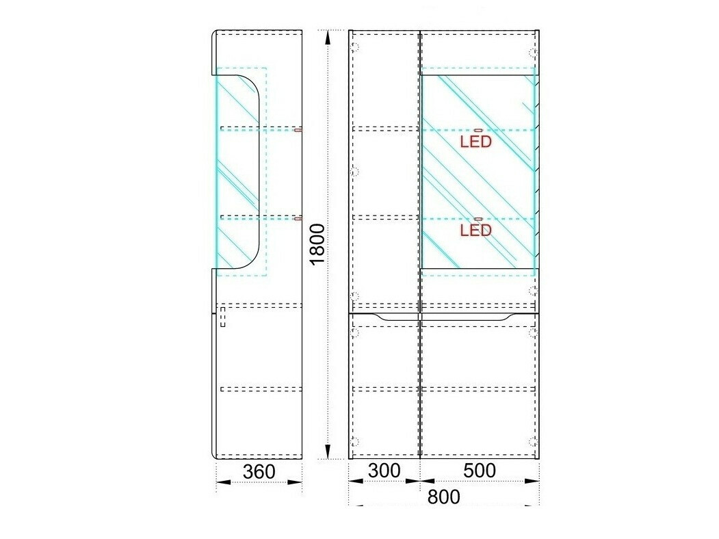 Könyvespolc Portland 183