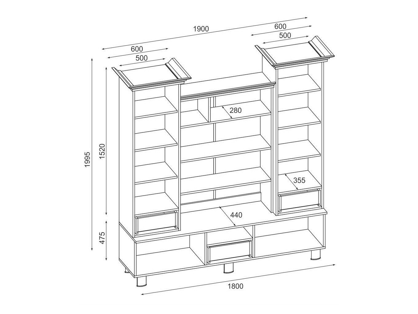 Nappali szett Lexington 111 (Sonoma tölgy)