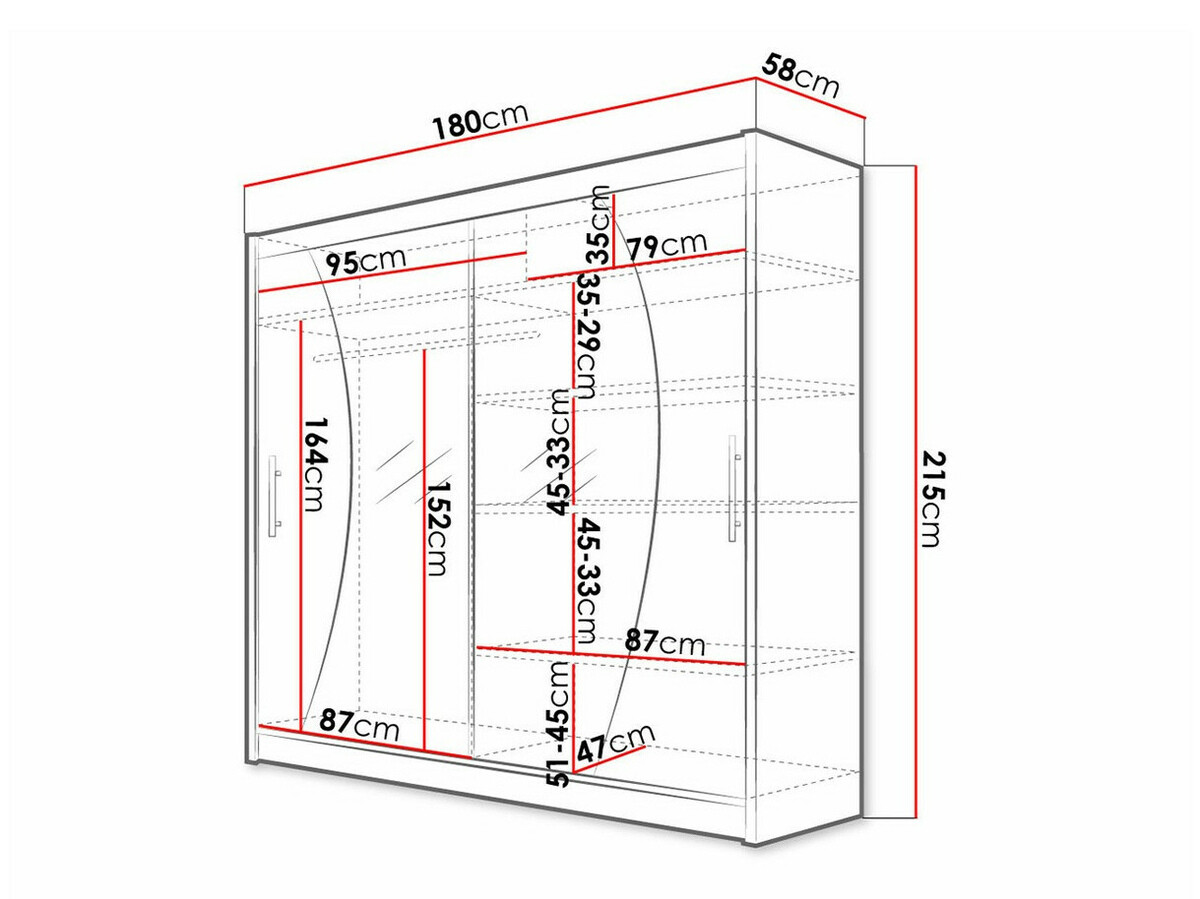 Gardróbszekrény Closico 115 (Fehér)