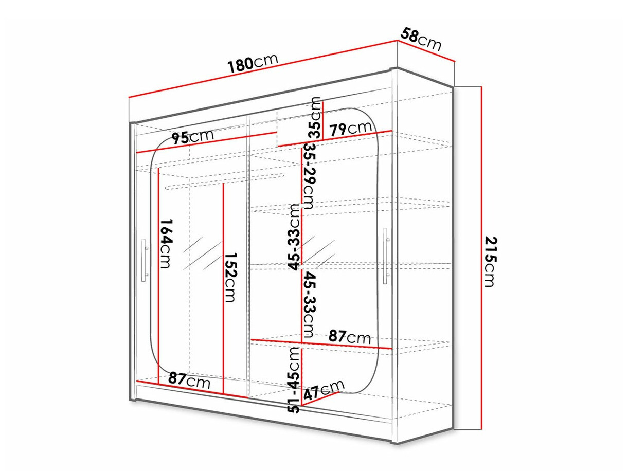 Gardróbszekrény Closico Pallor VIII (Fehér)