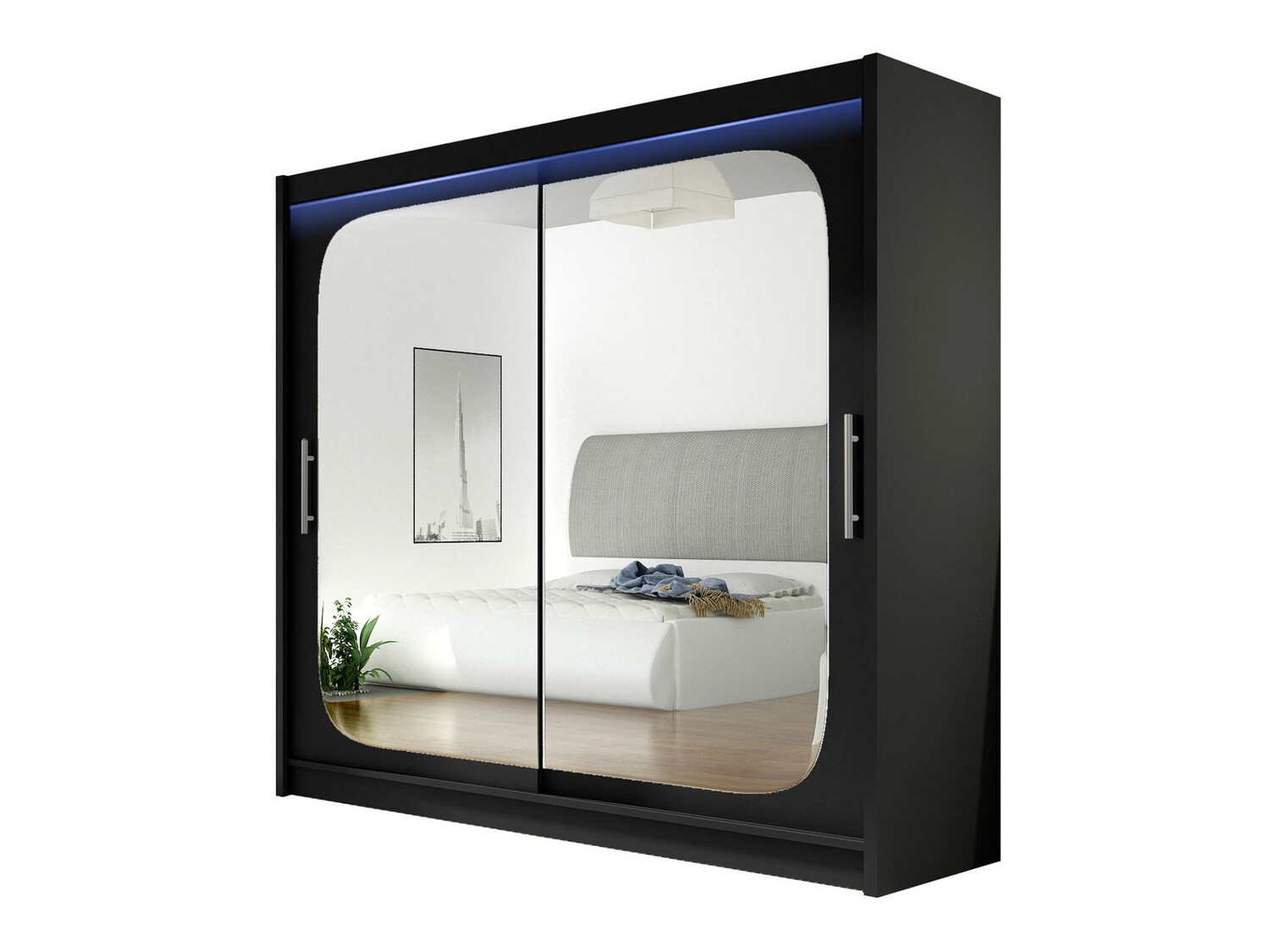 Gardróbszekrény Closico Pallor VIII (Fekete)