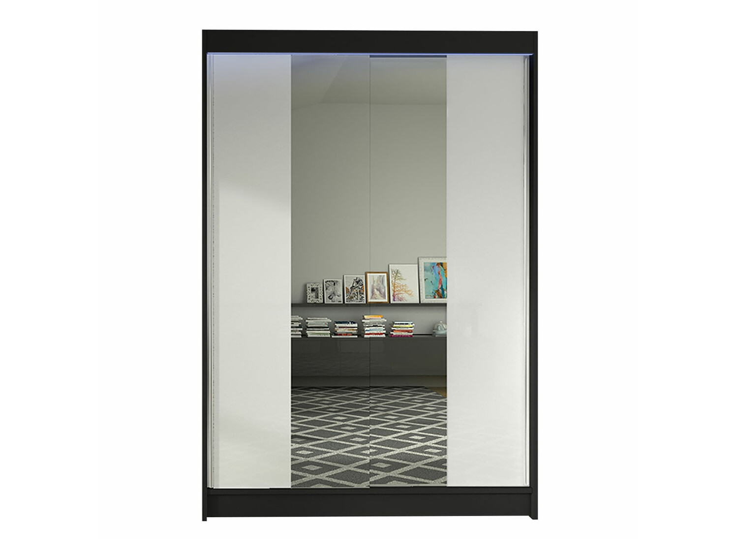 Gardróbszekrény Closico Salvor II (Fekete + Fehér)